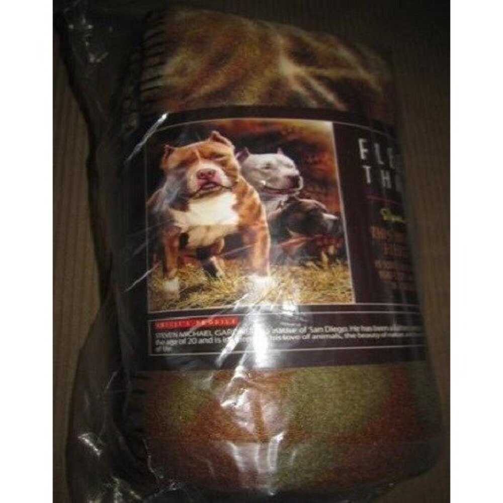 New Pitbull Terrier Soft Fleece Throw Gift Blanket Pit Bull Lover Dog Photo Warm - Picture 3 of 3